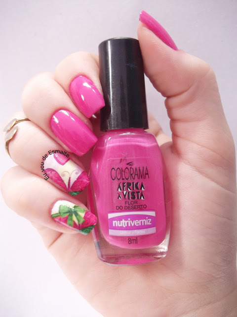 Unhas da Semana Esmalte Flor do Deserto e Película Zanthara