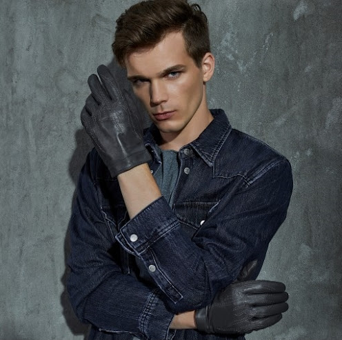 Luvas de Couro Masculina - mens gloves leather