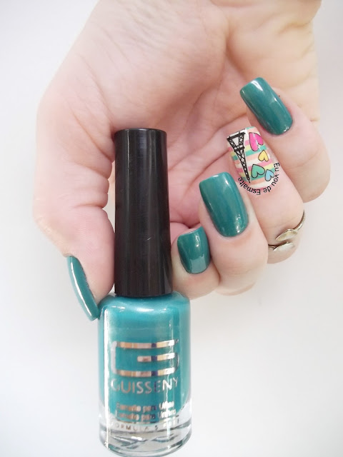 Unhas Esmalte 228 Meu Guisseny + Película Corações da Fazendo Arte