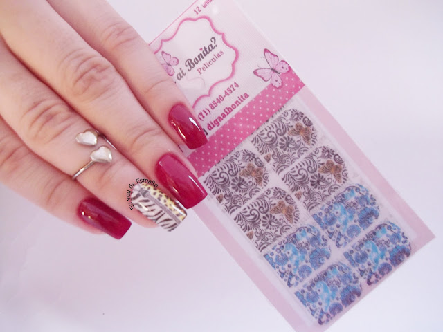 Unhas Esmalte Bela Rosa Anita Película Animal Print Diga Ai Bonita?